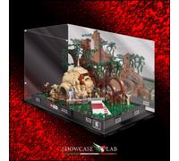 TECA IN PLEXIGLASS ACRILICO-SHOWCASE-PER LEGO® 75330-DIORAMA ADDESTRAMENTO JEDI™