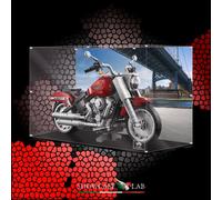 TECA IN PLEXIGLASS ACRILICO-SHOWCASE-PER SET LEGO®10269HARLEY DAVIDSON® FAT BOY®