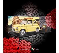 TECA IN PLEXIGLASS ACRILICO-SHOWCASE- PER SET LEGO® 10271-FIAT 500