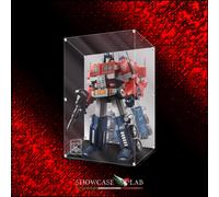 TECA IN PLEXIGLASS ACRILICO-SHOWCASE- PER SET LEGO 10302-OPTIMUS PRIME-TRANSFORM