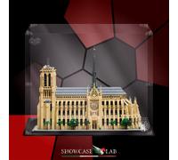 TECA IN PLEXIGLASS ACRILICO-SHOWCASE-PER SET LEGO 21061-Notre-Dame de Paris