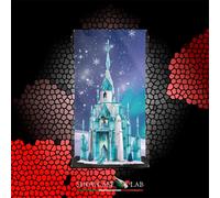 TECA IN PLEXIGLASS ACRILICO-SHOWCASE-PER SET LEGO® 43197-CASTELLO DI GHIACCIO-FR