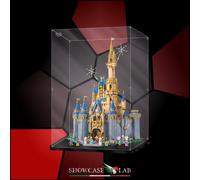 TECA IN PLEXIGLASS ACRILICO-SHOWCASE- PER SET LEGO 43222 - CASTELLO DISNEY- 2.0