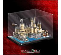 TECA IN PLEXIGLASS ACRILICO-SHOWCASE-PER SET LEGO® 76419-CASTELLO E PARCO DI HOG