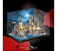 TECA IN PLEXIGLASS ACRILICO-SHOWCASE-PER SET LEGO® 76419-CASTELLO E PARCO DI HOG