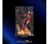 TECA IN PLEXIGLASS ACRILICO-SHOWCASE-TECA IRON MAN MARK 7 -SIDESHOW -MARK VII-