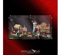 TECA IN PLEXIGLASS ACRILICO-SHOWCASE-TECA LEGO 10332-Piazza della città medieval