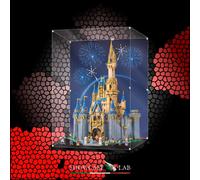 TECA IN PLEXIGLASS ACRILICO-SHOWCASE- TECA PER LEGO 43222- CASTELLO DISNEY- 2.0