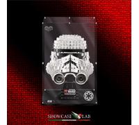 TECA IN PLEXIGLASS ACRILICO-SHOWCASE-TECA PER LEGO 75276-CASCO DI STORMTROOPER