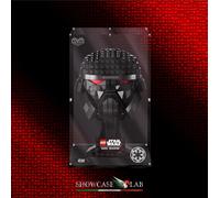 TECA IN PLEXIGLASS ACRILICO-SHOWCASE-TECA PER LEGO 75343-CASCO DEL DARK TROOPER