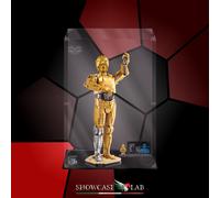 TECA IN PLEXIGLASS ACRILICO-SHOWCASE-TECA PER LEGO 75398-C-3PO-STAR WARS