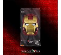 TECA IN PLEXIGLASS ACRILICO-SHOWCASE-TECA PER LEGO 76165-CASCO DI IRON MAN-L31