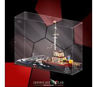 TECA IN PLEXIGLASS ACRILICO-SHOWCASE-TECA PER SET LEGO® 21350-LO SQUALO-THE JAWS