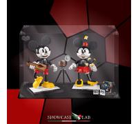 TECA IN PLEXIGLASS ACRILICO-SHOWCASE-TECA PER SET LEGO® 43179-TOPOLINO E MINNIE-