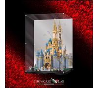 TECA IN PLEXIGLASS ACRILICO-SHOWCASE-TECA PER SET LEGO® 43222-CASTELLO DISNEY