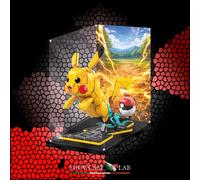 TECA IN PLEXIGLASS ACRILICO-SHOWCASE-TECA PER SET LEGO® 72152-Pikachu e Poké Bal