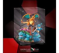 TECA IN PLEXIGLASS ACRILICO-SHOWCASE-TECA PER SET LEGO® 72153-Venusaur, Charizar