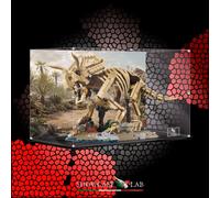 TECA IN PLEXIGLASS ACRILICO-SHOWCASE-TECA PER SET LEGO®77985 FOSSILI DI DINOSAUR