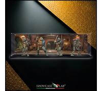 TECA IN PLEXIGLASS -SHOWCASE-PER NECA NINJA TURTLES FIGURE-CON BASE DIORAMA-AF19