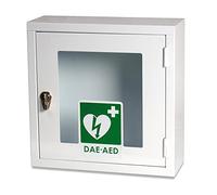 Teca per defibrillatore DAE-AED, Mis. 425 L x 425 P x 180 H mm, per ambienti interni, senza allarme