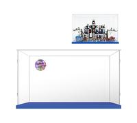 Teca per Lego Casa Creel Stranger Things,55x25x35 Grande Vetrina Espositiva Acrilico Trasparente per Icons 11370 The Creel House（Base Blu）