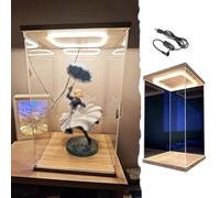 Teca Plexiglass Altezza 10/15/20/25/30/35/40/60cm Casella Acrilico Leggero Figure, Grande Espositore Acrilico Trasparente Sportello, Modellismo Auto Polvere, Miniature(15x15x30cm/6x6x12in)