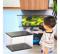 Teca Plexiglass Contenitori per Modellini di Auto a Forma di Cubo Lunghi 15, 25, 30, 35, 40 50 cm, Scatola Acrilico Trasparente Antipolvere, Vetrina Personalizzabile(30x30xH30cm/12x12x12in)