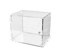 teca plexiglass Espositore in Acrilico Extra Large, Espositore Trasparente con Porta, Teca in Vetro Alternativa Antipolvere per Riporre Gli Oggetti in Casa(10x10x35cm/4x4x14in)