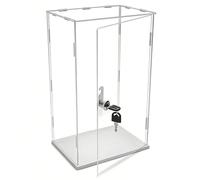 Teca Plexiglass Openable Clear Acrylic Display Case-assemble Countertop Box, Action Figure Dustproof Protector With Lock & Keys, Memorabilia Plastic Storage Bin(20x20x20cm(8x8x8in))