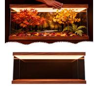 Teca Plexiglass Scatola Diorama in Acrilico con LED, Vetrine Trasparenti Lunghe 15 20 25 30 35 40 45 50 cm, Scatole Decorative da Banco per Oggetti Collezione/Miniature(20x15xH15cm/8x6x6in)