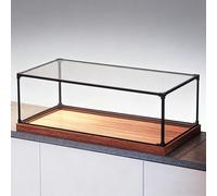 teca plexiglass Scatola Espositiva Trasparente con Struttura in Metallo, Piccola Vetrina per Figure in Acrilico da 4, 6, 8, 10, 12 Pollici, Vetrina Automontante(45x15x15cm/18x6x6in)