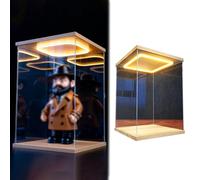 Teca Plexiglass Scatola in Acrilico con Luce Superiore, Scatole Decorative da Scrivania Trasparenti Antipolvere, Organizzatore per Oggetti da Collezione Alto 15, 20, 25, 30, 35, 40, 50, 60cm(20x25xH50