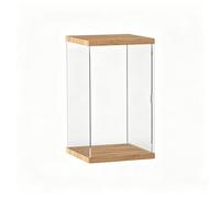 Teca Plexiglass Scatola in Acrilico Personalizzabile con Base e Coperchio in Legno, Vetrina Trasparente Alta 60,50,40,25,30,25,20,15,10cm, Scatola Riporre Trofei/ Statuette(30x30xH50cm/12x12x20")