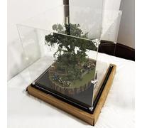 Teca Plexiglass Scatola Trasparente con Design a Scatto Stabile, Vetrina Impilabile in Acrilico per Oggetti da Collezione, Vetrine da Banco per Statue, Miniature, Libri(45x45xH40cm/18x18x16in)
