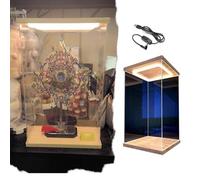 Teca Plexiglass Scatole Alte In Acrilico Luce Giocattoli E Figurine Collezione, Vetrina Portaoggetti Oggetti Collezione, 10/15/20/25/30/35/40/50/60cm Vetrina Figurine(15x15x15cm/6x6x6in)