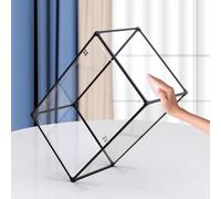 Teca Plexiglass Scatole Espositive per Modelli di Figure Personalizzate con Porta, Espositore in Acrilico/ Scatola di Stoccaggio Antipolvere, Auto-assemblaggio con Telaio in Lega di Alluminio(50cm(20"