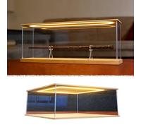 Teca Plexiglass Scatole Luminose in Acrilico Extra Lunghe da 10-60 cm, Vetrina Trasparente con Ampio Spazio di Archiviazione, Vetrina Antipolvere per Miniature(10x30xH25cm/4x12x10")