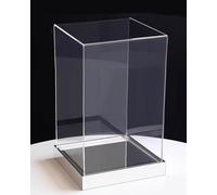 Teca Plexiglass Supporto per Scatola Espositiva in Acrilico Specchiato, Espositivo Trasparente Fatto a Mano per Hobby, Copertura Anti-Polvere per Profumi Gioielli(10x15xH15cm/4x6x6")