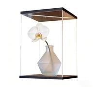 Teca Plexiglass Vetrina Acrilico Oggetti Artigianali Alta 40, 45, 50, 55, 60 cm, Contenitori Trasparenti Antipolvere, Grandi Scatole Decorative Scrivania Impilabili(30x45xH45cm/12x18x18in)