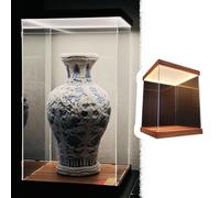 Teca Plexiglass Vetrina Alta 15, 20, 25, 30, 35, 40, 50, 60 cm, Vetrina Espositiva in Acrilico Trasparente Impilabile, Organizzatore Antipolvere Visibile per Oggetti(L40xW40xH50cm/16x16x20")