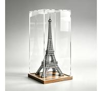 teca plexiglass Vetrina Alta e Trasparente in Acrilico per Statuette, Teca Per Collezionismo con Protezione UV, Alternativa In Vetro A Prova di Polvere(Wood,50x50x60cm/20x20x24in)