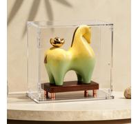 teca plexiglass Vetrina Alta in Acrilico con Anta, Espositore Acrilico Trasparente Oggetti Da Collezione, Scatola Portaoggetti A Cubo Da 10, 20, 30, 40, 50 cm(20x20x30cm/8x8x12in)