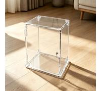 Teca Plexiglass Vetrina da Pavimento in Acrilico Trasparente, Espositore Antipolvere per Oggetti da Collezione (10-50 cm) con Sportello, Scatola Decorativa(L30xW40xH45cm/12x16x18")