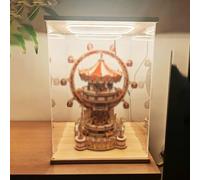 Teca Plexiglass Vetrina Espositiva a LED Antipolvere per Oggetti da Collezione, Scatola Portaoggetti Trasparente In PVC per Oggetti Artigianali, Statuette e Bambole(45x45x60cm/18x18x24in)