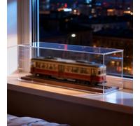 Teca Plexiglass Vetrina Espositiva Acrilico Extra Lunga Modelli Auto Treni, Scatole Trasparenti Antipolvere Personalizzabili, Vetrina Tavolo Oggetti Collezione/Action Figure(30x25xH25cm/12x10x10in)