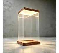 Teca Plexiglass Vetrina Espositiva da Terra 20,25,30,40,50,60,70,75cm Base | Vetrina Espositiva Antipolvere in Acrilico Trasparente, Impilabile, per Oggetti da Collezione(40x40xH70cm/16x16x28")