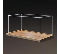 Teca Plexiglass Vetrina Espositiva In Acrilico Lunga per Più Figure, Vetrina In Acrilico Trasparente Personalizzabile con Base In Legno, Scatola Espositiva Organizer(55x25x10cm(22"x10"x4"))