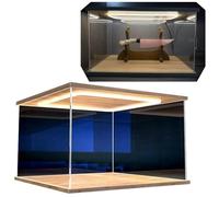 Teca Plexiglass Vetrina Espositiva per Coltelli in Acrilico con Illuminazione, Teca Trasparente Antipolvere su Misura, Contenitori Portatili per Miniature Peluche(40x30x20cm (16x12x8"))