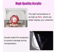 Teca Plexiglass Vetrina Espositiva PVC Antipolvere Statuette Alte, Espositore Collezione Acrilico Trasparente con Base In Legno, Armadietto Grande Oggettistica Miniatura(50x40x40cm(20"x16"x16"))