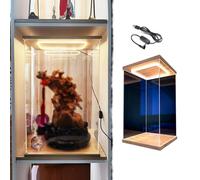 Teca Plexiglass Vetrina Espositiva Trasparente E Luminosa con Anta, 10/15/20/25/30/35/40/50/60cm Grandi Vetrine In Acrilico Alte, Vetrina In PVC per Modellini di Auto(30x30x60cm/12x12x24in)